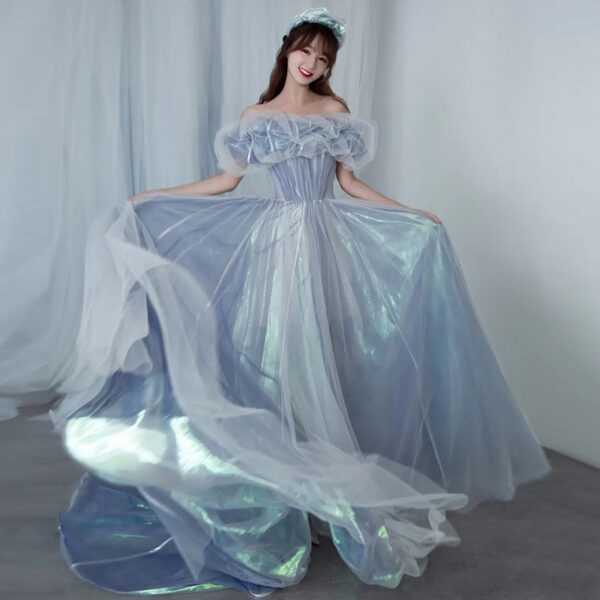 Evening Gown For Women Haze Blue Fairy - Image 3