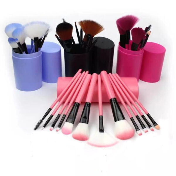 12pcs Makeup Brush Set Blush Eyeshadow Eyelash Highlighter Makeup Brush - Image 9