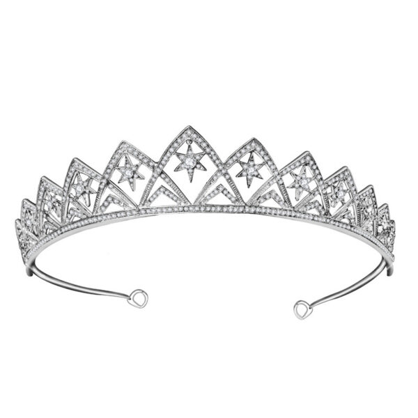 European Wedding XINGX Bridal Crown Headband - Image 10