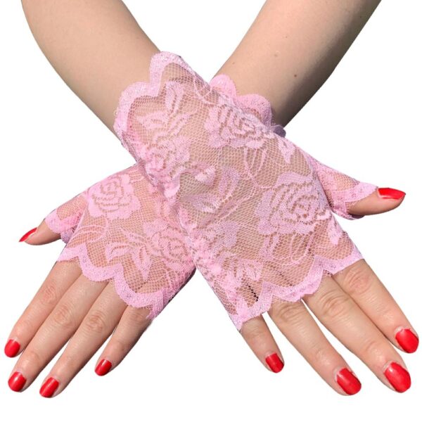 Women's Sun-proof Short Half-finger Lace Gloves - Image 8