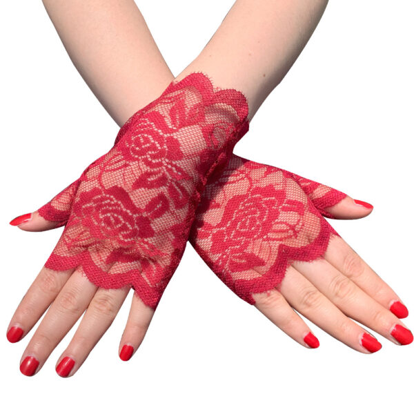 Women's Sun-proof Short Half-finger Lace Gloves - Image 5