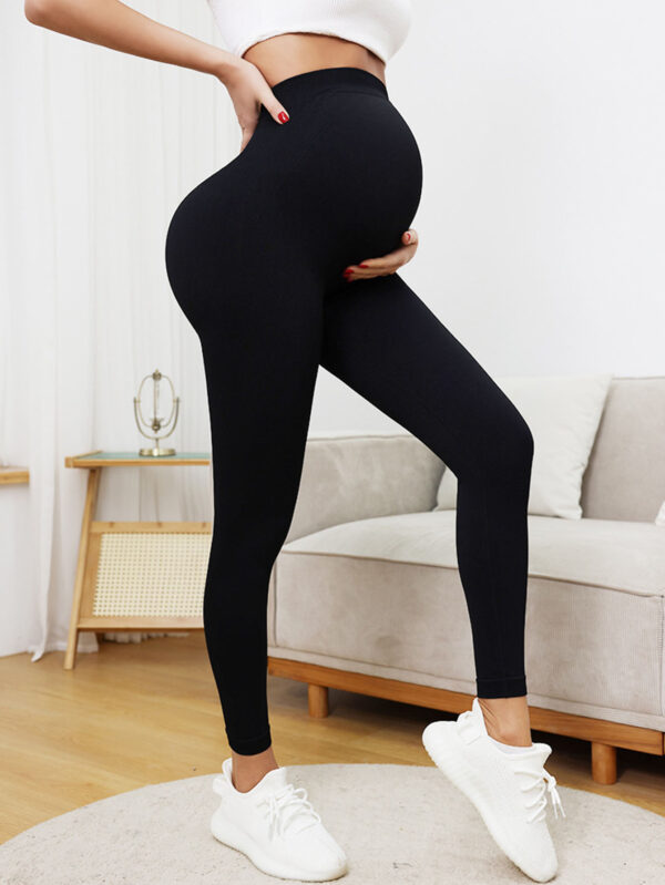 Women's Maternity Leggings Over The Belly Pregnancy Yoga Pants Active Wear Workout Leggings - Image 4