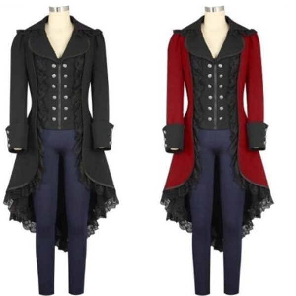 Steampunk Tuxedo Black Gothic Victorian Ladies Jacket Bc7918 - Image 4