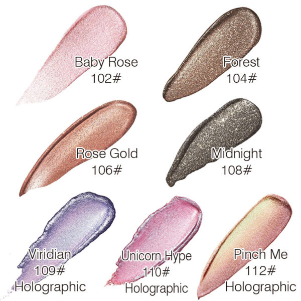 PHOERA Magnificent Metals Glitter and Glow Liquid Eyeshadow 12 Colors - Image 8