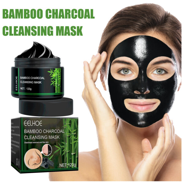 EELHOE Bamboo Charcoal Blackhead Removal Rip-Off Mask Moisturizing Blackhead Removal Acne Pore Shrinking Oil Control Mud Mask - Image 3