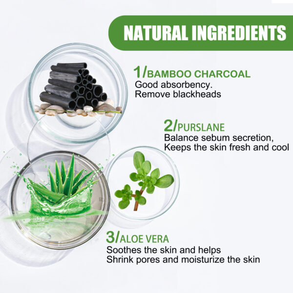 EELHOE Bamboo Charcoal Blackhead Removal Rip-Off Mask Moisturizing Blackhead Removal Acne Pore Shrinking Oil Control Mud Mask - Image 4