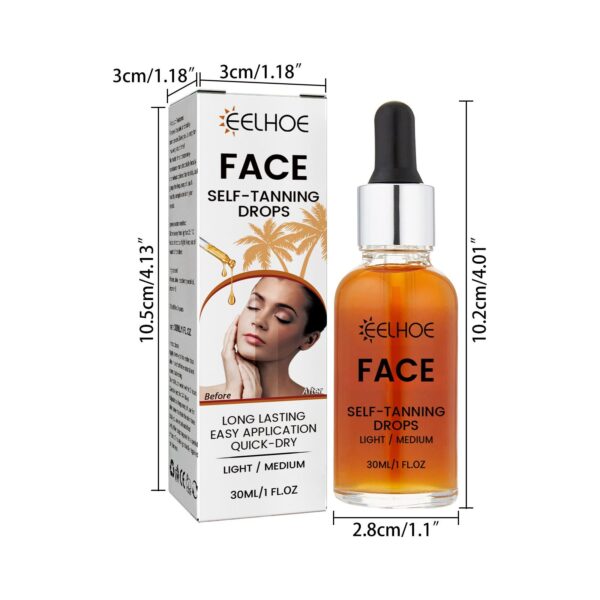 EELHOE Facial Tanning Essence For Achieving A Natural And Stylish Wheat Color Or Bronzed Skin Tone, Providing Hydration And Enhancing The Beauty Of The Skin Without The Need For Sunbathing - Image 7