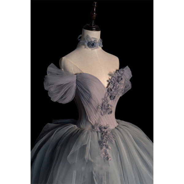 Female Texture Host Gift Tulle Tutu French Banquet Princess Dress - Image 2