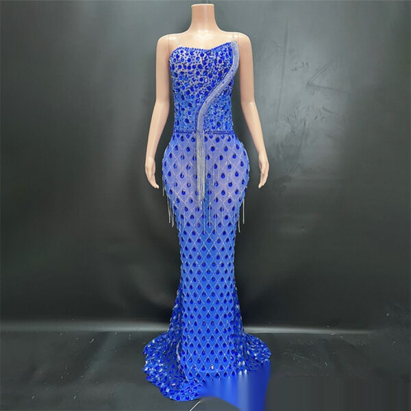 No Back Traceless Sexy Elegant Fishtail Gown - Image 6