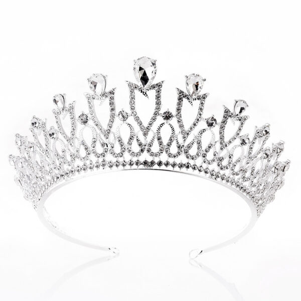 New Wedding Accessories Headband Korean Sweet Princess Alloy Rhinestone Multicolor Bridal Crown Headdress - Image 6