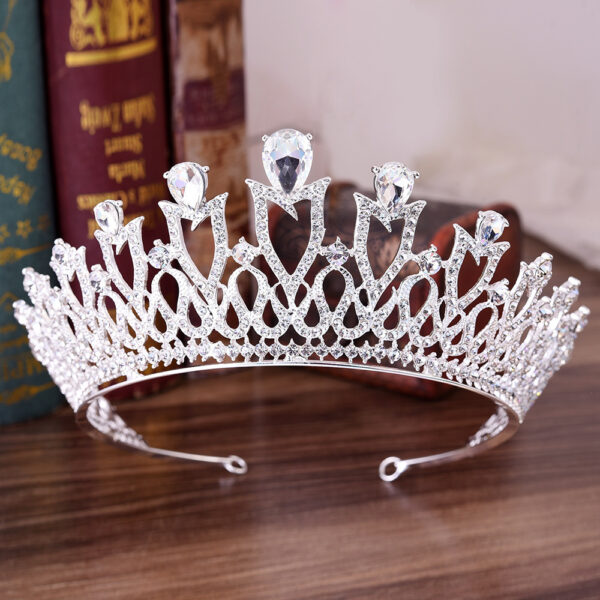 New Wedding Accessories Headband Korean Sweet Princess Alloy Rhinestone Multicolor Bridal Crown Headdress - Image 5