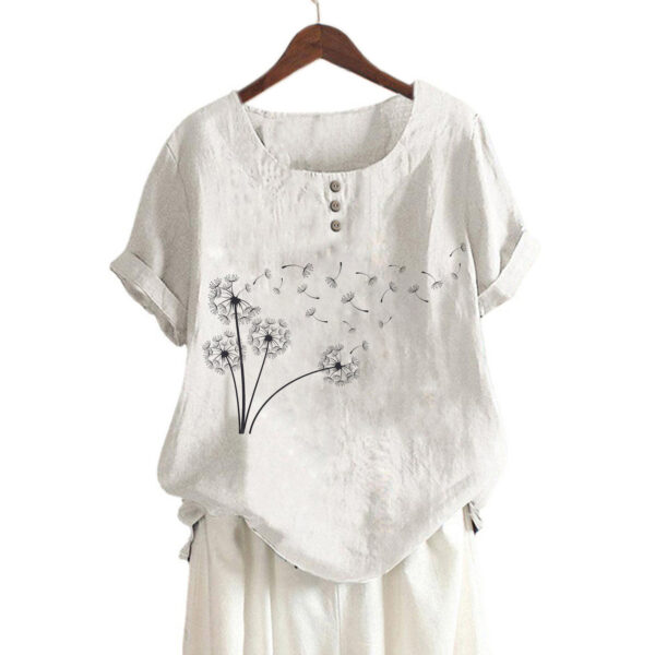 Loose-fitting Casual Round-neck Short Sleeve T-shirt - Image 8