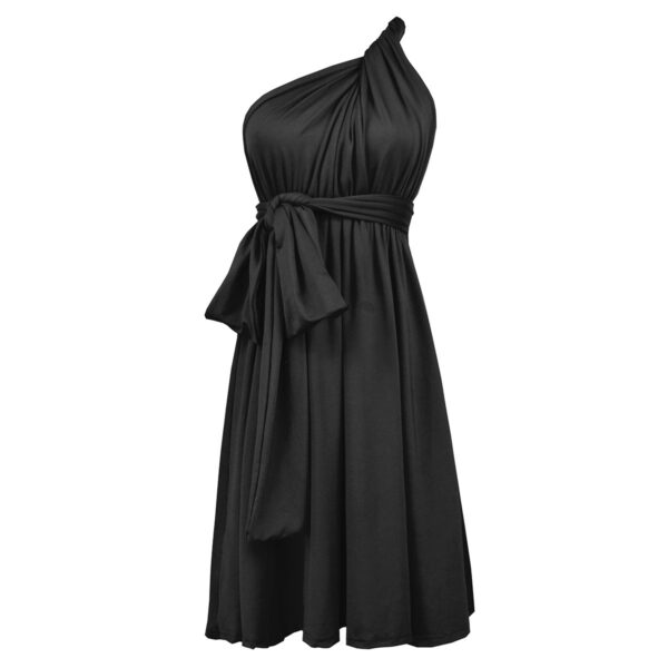 Multiple Wear Lace-up Plus Size Women's Clothing Dress - Image 4