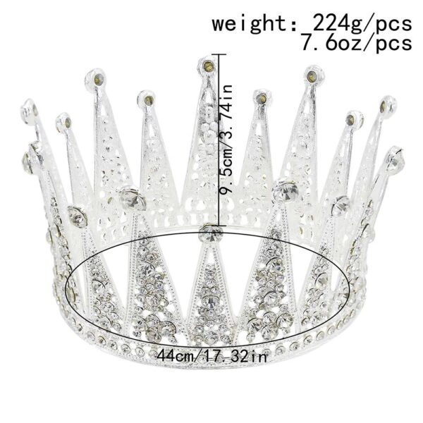 Fashion Bridal Hair Accessories Alloy Hollow Diamond Crown - Image 3