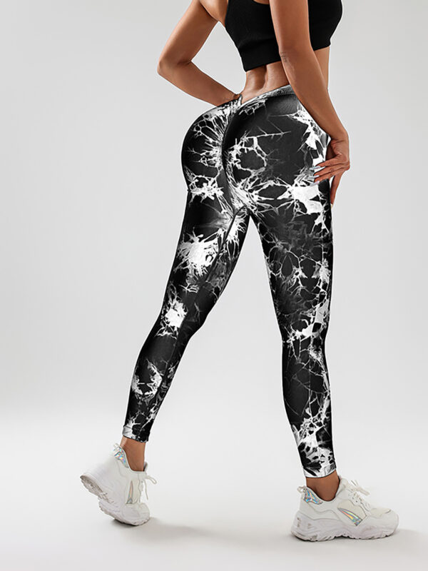 4 Pack Women's Scrunch Workout Leggings, High Waisted Butt Lifting Tie-dye V Back Waist Seamless Gym Yoga Leggings, Workout Leggings For Women Jada Leggings - Image 5