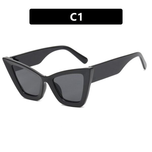 Large Frame Cat Eye Simple Sunglasses - Image 2