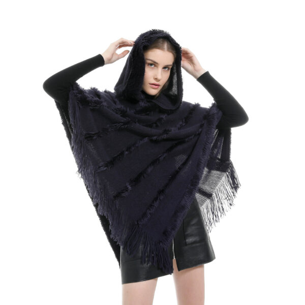 Tassel Hooded Warm Shawl Scarf - Image 4