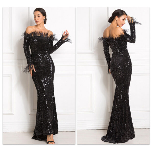 Off-the-shoulder Fishtail Party Formal Dress - Image 2