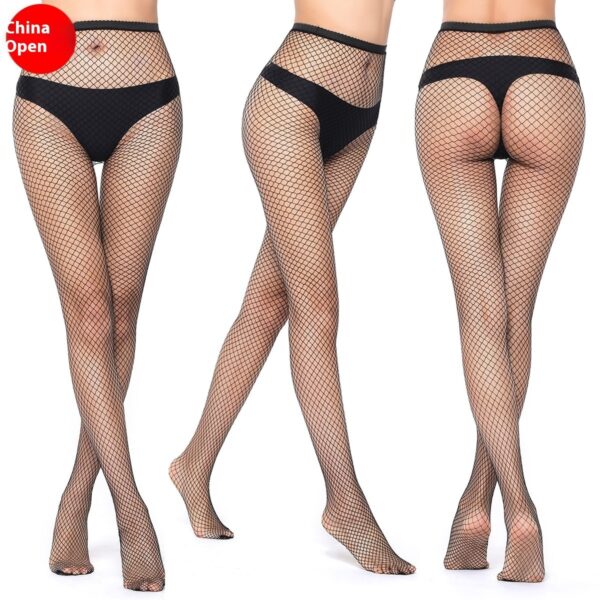 Plus Size Fishnet Stockings Black Silk Female Four Seasons Thin Super Elastic Romper - Image 7