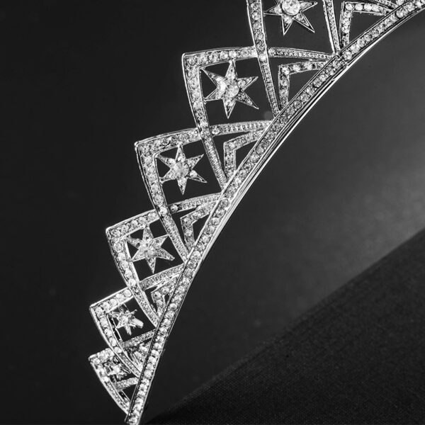 European Wedding XINGX Bridal Crown Headband - Image 9