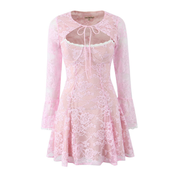 Lace Blouse Suspender Skirt Two-piece Set - Image 6