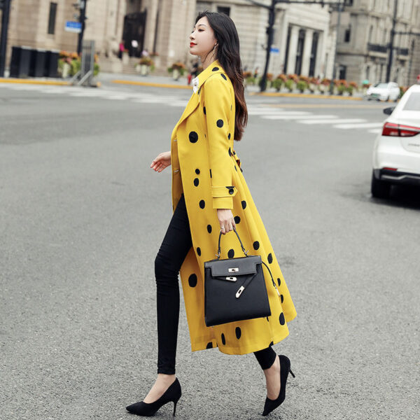 New Korean Style Popular Over-the-knee Temperament Coat Coat