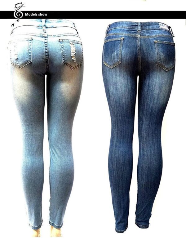 European And American Style Women Ripped Slimming Jeans - Image 3