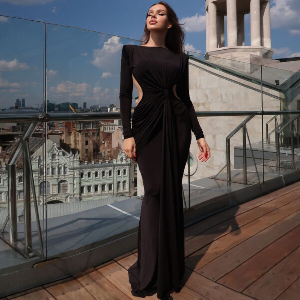 Women's Long Sleeve Slimming Dress - Image 3