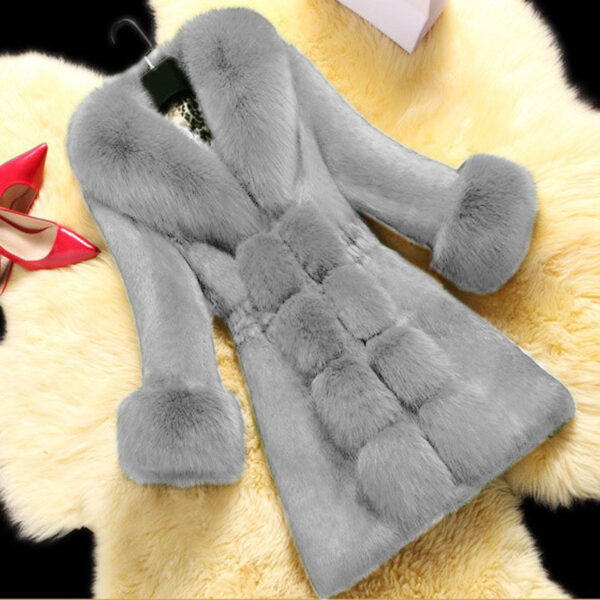 New Style Rabbit Fur Ladies Fur Coat - Image 3