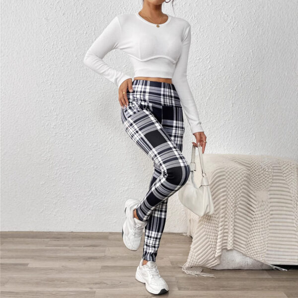 Extra Thick Lambswool Printed Leggings For Women Winter - Image 4