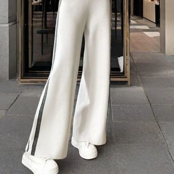 Fashionable Stylish Youthful Wide Leg Pants Two-piece Set - Image 3