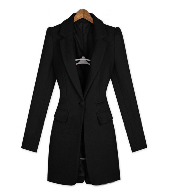 Autumn And Winter European And American Mid-length Slim-fit British Lunzi Woolen Coat Woolen Coat - Image 2