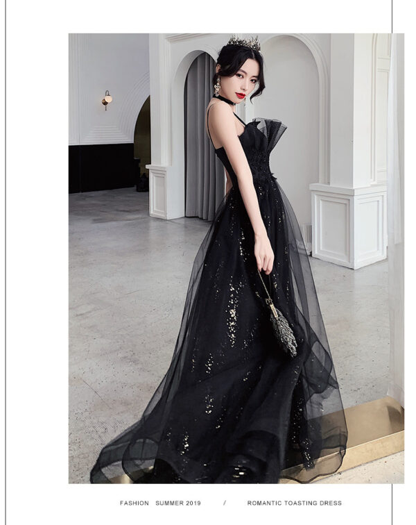 Black Evening Dress Temperamental Minority High-end - Image 2