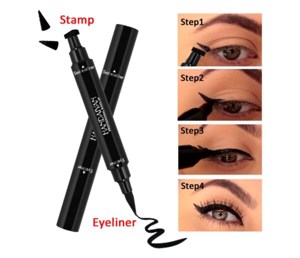 Double-headed seal eyeliner Triangle seal eyeliner 2-in-1 waterproof eyeliner - Image 3