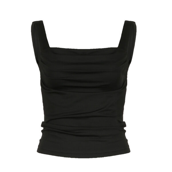 Women's Solid Color Square Collar Sleeveless Camisole - Image 2