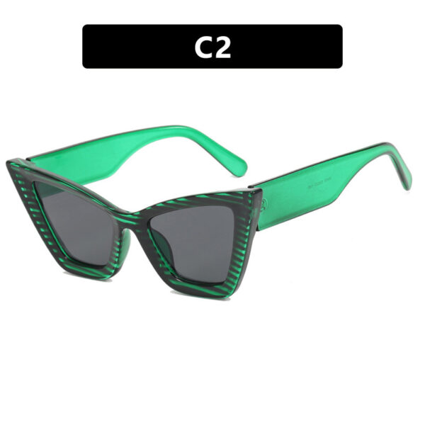 Large Frame Cat Eye Simple Sunglasses - Image 5