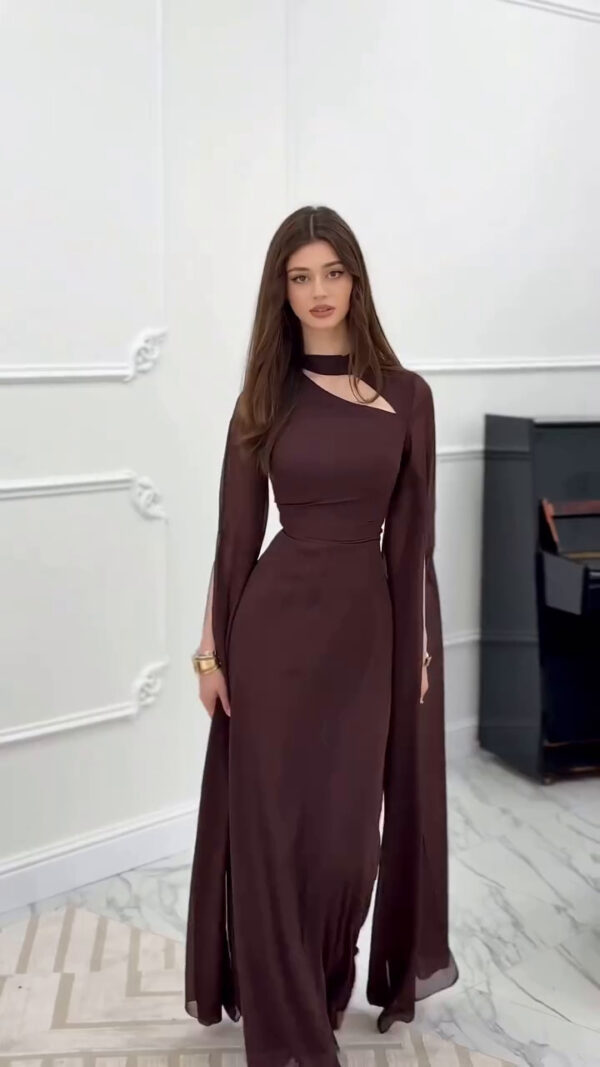 Women's Clothing Sexy Slimming Slim-fit Graceful Long Sleeve Dress - Image 6