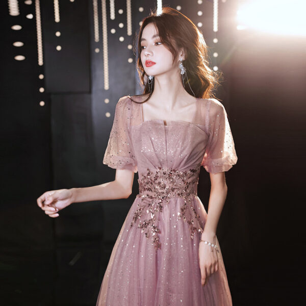 New Birthday Banquet Party Elegant Socialite Host Fairy Slim Evening Dress For Women - Image 7