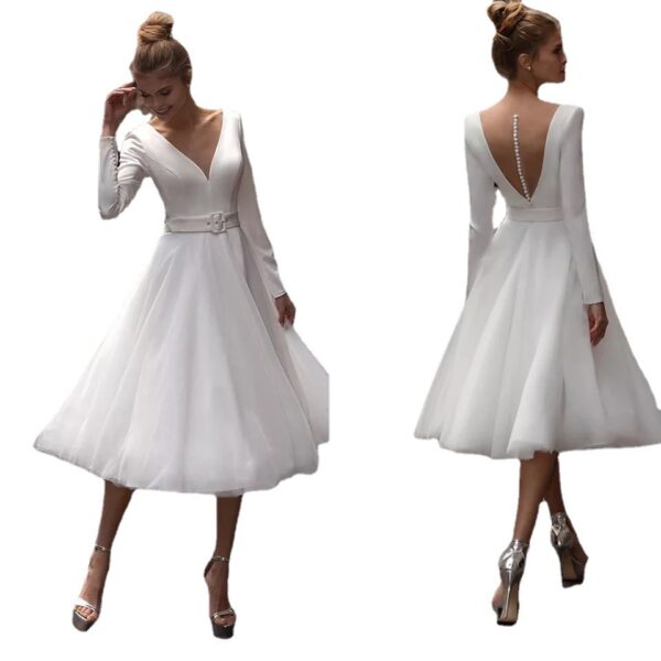 Women's Short Wedding Dress Evening Gown - Image 2