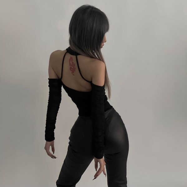 Slim Fit Jumpsuit Female Hot Girl Low Cut - Image 3