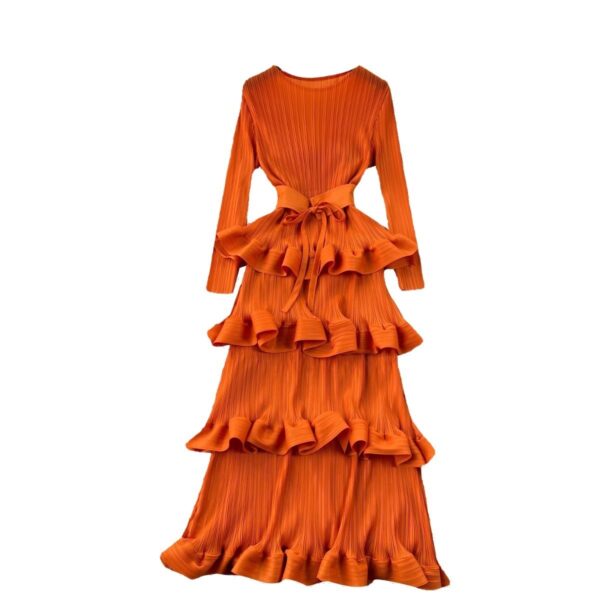 Cake Heavy Industry Pleated Slim Long Dress - Image 7