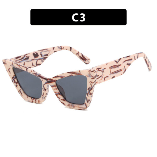 Large Frame Cat Eye Simple Sunglasses - Image 3