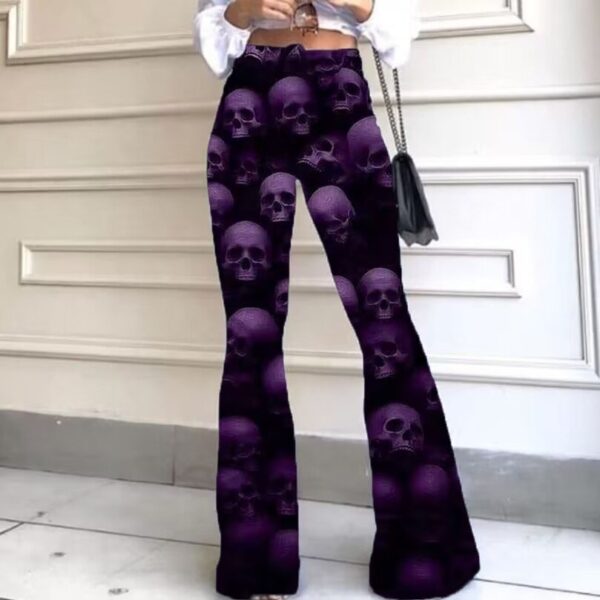 Trend Irregular Wide-leg Pants Abstract Printing Loose Casual Wide-leg - Image 2