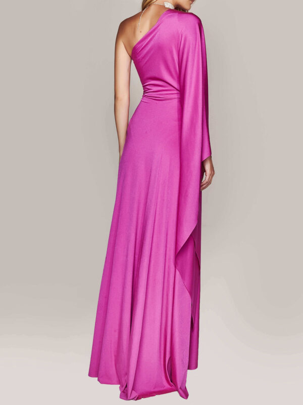 One Shoulder Twist Maxi Dress - Image 2