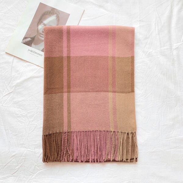 Artificial Cashmere Scarf Thickened Warm Tassel Shawl - Image 9