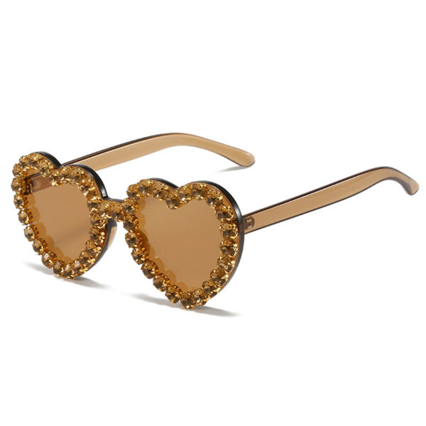 Fashionable All-match Peach Heart Sunglasses For Women - Image 9