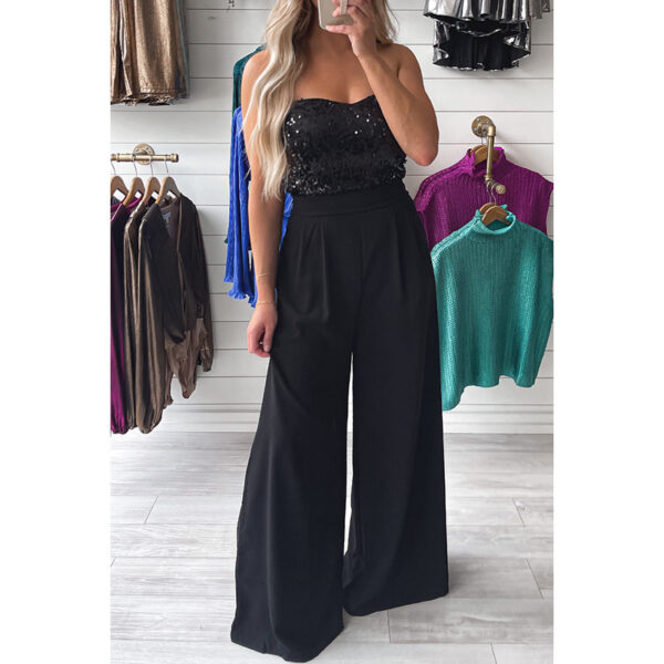 Women's Casual Fashionable Sequins Vest Jumpsuit - Image 3