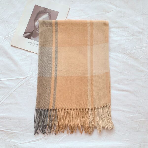 Artificial Cashmere Scarf Thickened Warm Tassel Shawl - Image 6