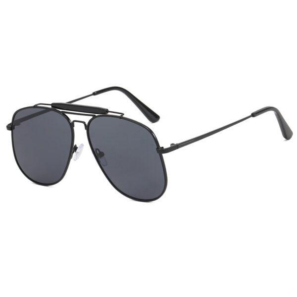 Double Beam Large Frame All-match UV-proof Sunglasses - Image 6