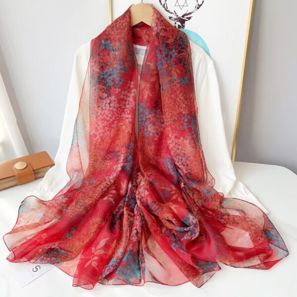 Fashionable Stylish Yourou Yarn Rose Scarf For Women - Image 6